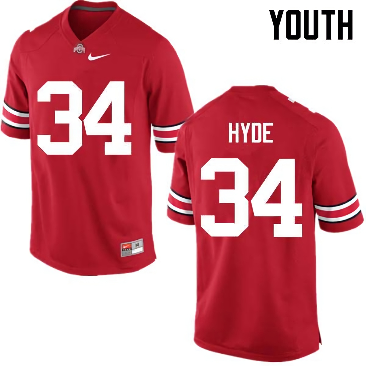 Carlos Hyde Ohio State Buckeyes Youth NCAA #34 Nike Red College Stitched Football Jersey QOU7556MT